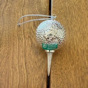 Towle golf ball/tee Christmas ornament